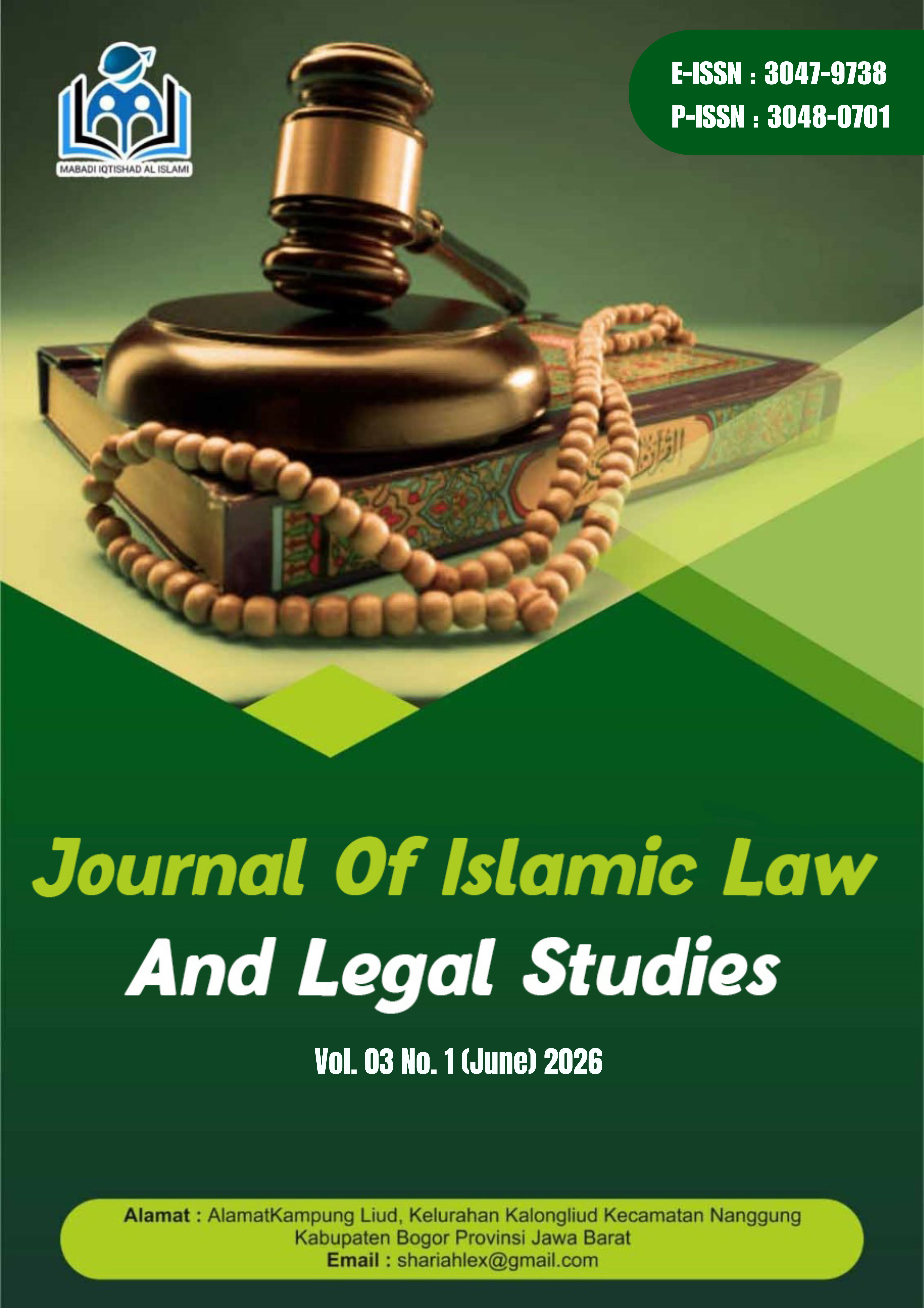					View Vol. 3 No. 1 (2026): Journal of Islamic Law and Legal Studies
				